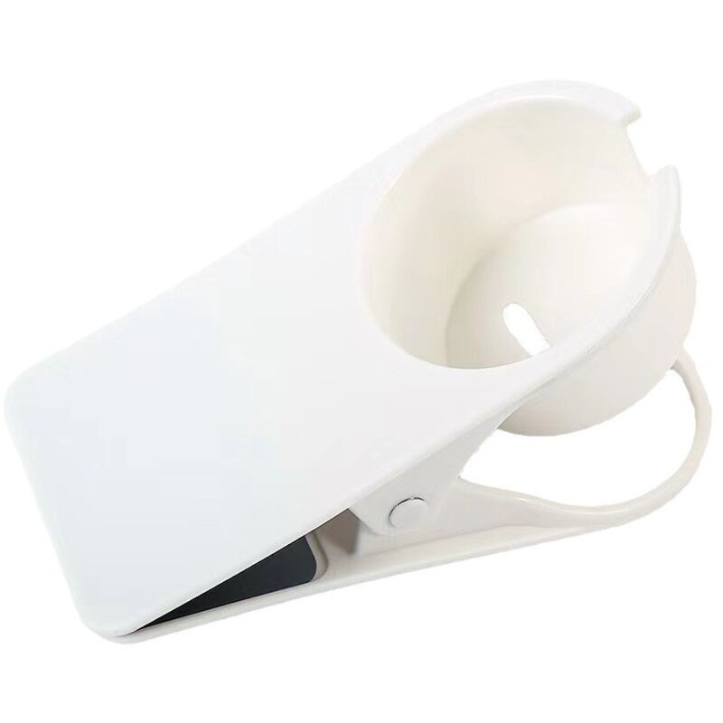 Clip-on Becherhalter für Getränke, Flaschen und den Bürogebrauch – Kaffee, Wasser und kohlensäurehaltige Getränke – Clip-on Untertassenhalter –