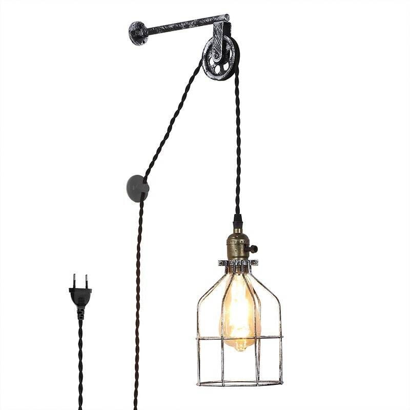 Barcelona Led - Clockwell' Käfig-Pendelleuchte - Mit Stecker und Schalter - E27