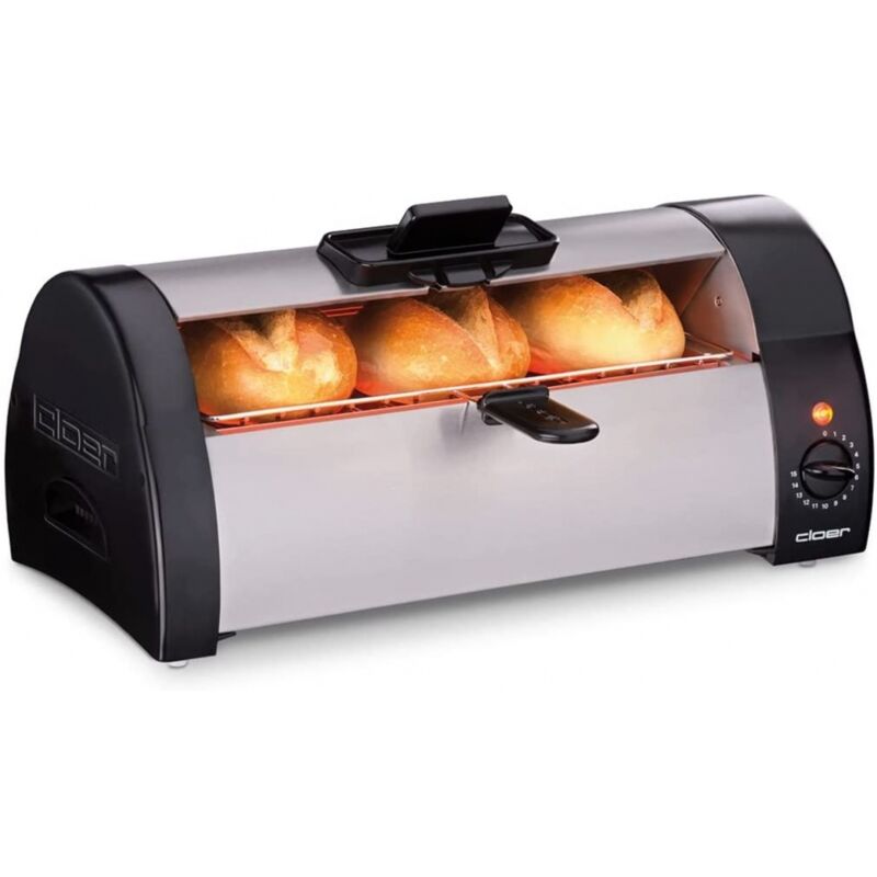Brötchenbäcker 3080 Edelstahl-Schwarz - Cloer
