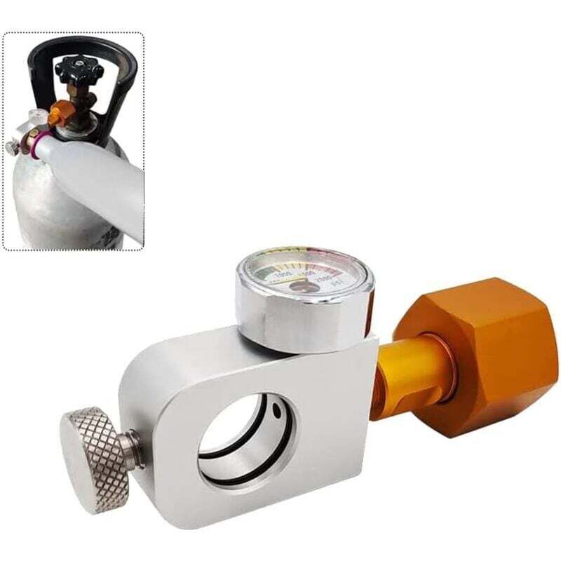 Adattatore di riempimento CO2 compatibile con bombole di CO2 SodaStream Duo, Art, Terra Quick Connect, adattatore di riempimento con manometro da