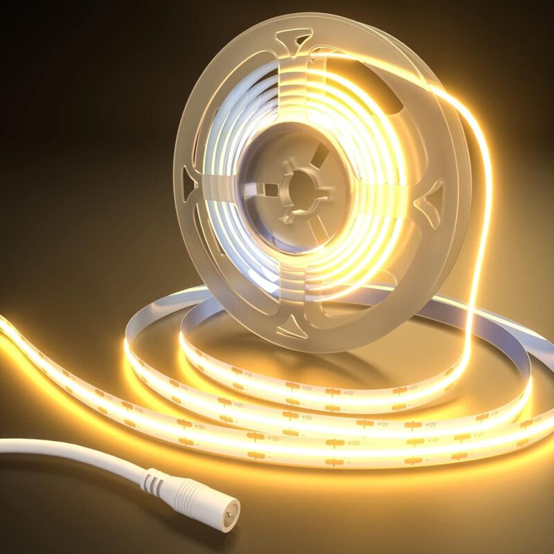 Cob LED-Streifen, 12V Warmweiß LED-Streifen, 5M - RWLighting & Beleuchtung›Innenbeleuchtung›Spezialbeleuchtung›LED-Streifen