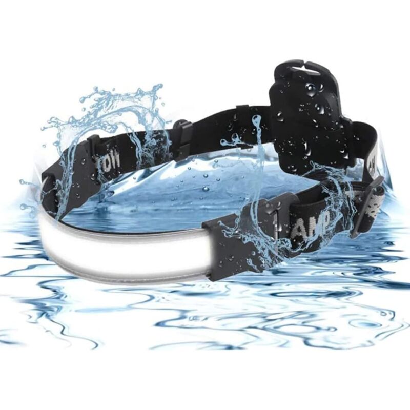 Memkey - COB-Stirnlampe, superhell, wasserdicht und leicht, Weitwinkel-Taschenlampe, breiter Strahl, für Laufen, Camping, Wandern, Jagen, Klettern,