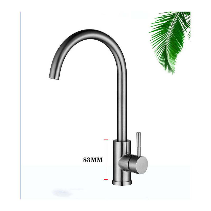 ColdStart Küchenarmatur, Einhebel-Küchenmischbatterie, 360° drehbar, hoher Wasserauslass, Edelstahl-Mischbatterie für heiße und kalte Küche, Amazon