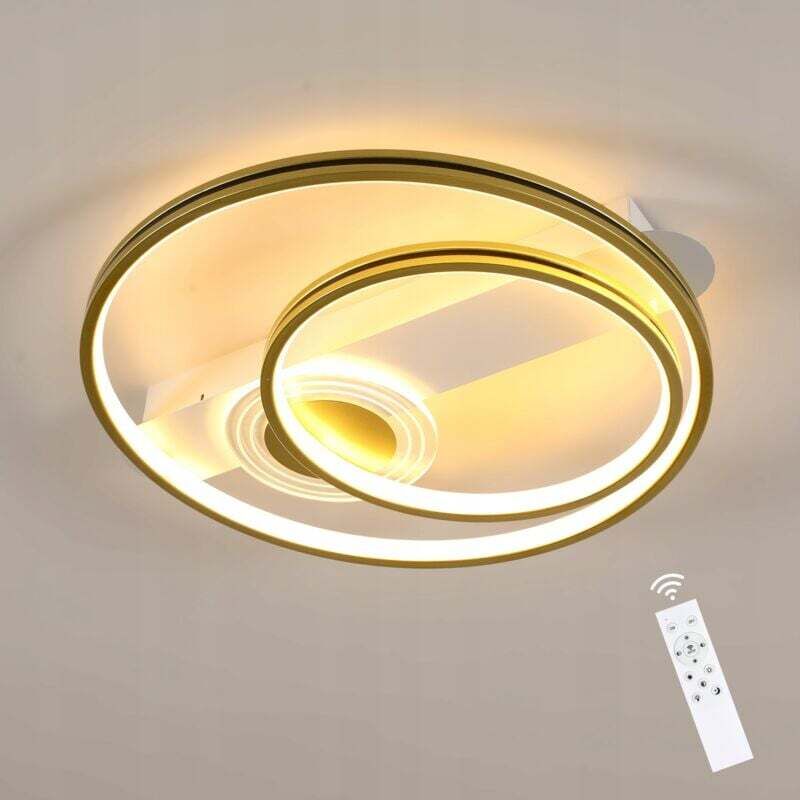 Comely - Moderne dimmbare LED-Deckenleuchte, runde goldene LED-Deckenleuchte mit 42 w, LED-Deckenleuchte aus Aluminium für Wohnzimmer, Schlafzimmer,