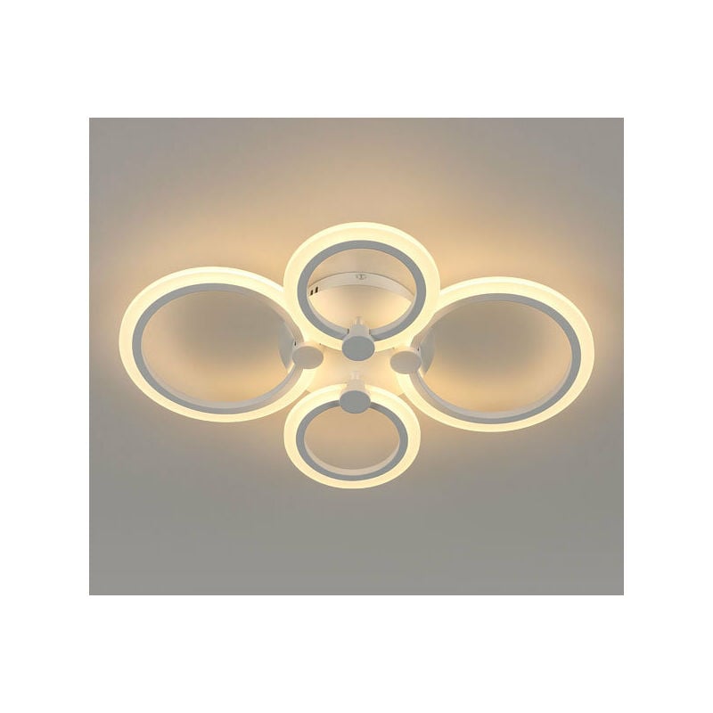 Comely - Moderne LED-Deckenleuchte - Kreative 4-Kopf-Deckenleuchte 34W, Warmes Licht 3000K, Acryl-Metall-Deckenleuchte für Wohnzimmer, Schlafzimmer,