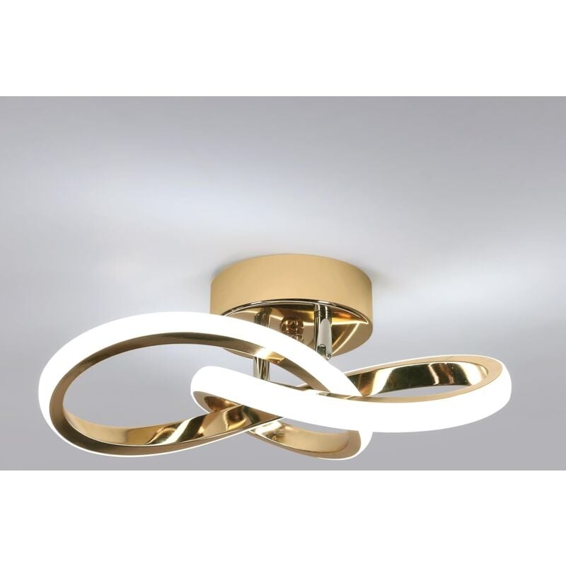 Comely - Moderne LED-Deckenleuchte, 22 w, 2500 lm, goldene Deckenlampe, LED-Deckenleuchte für Schlafzimmer, Esszimmer, Küche, Flur, kaltweißes Licht
