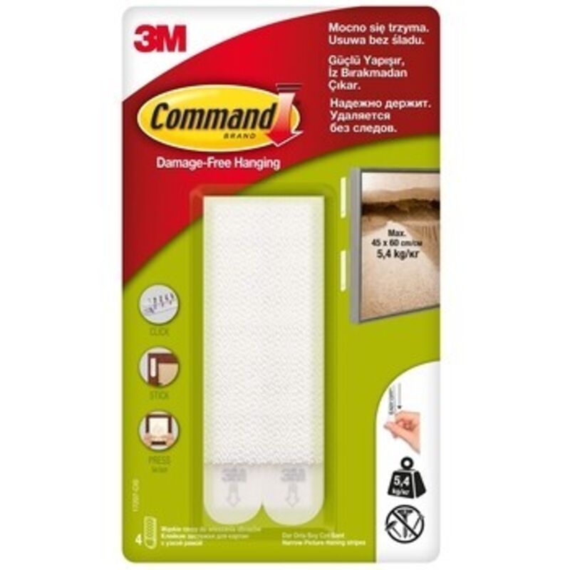 Command Bilderaufhänger Klettverschluss, 4 Stück