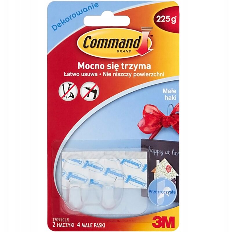 Command transparente selbstklebende Haken 2 Stk.