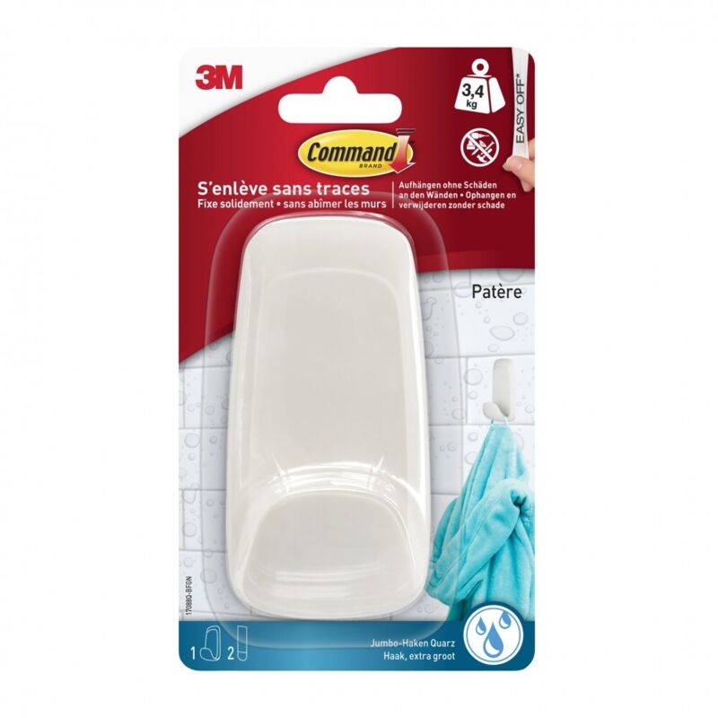 COMMAND Kleiderhaken, Größe L, Kunststoff COMMAND