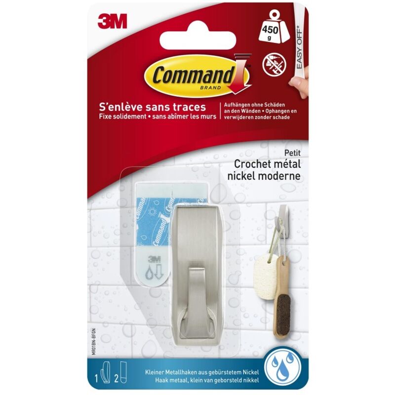 Moderner Klebehaken, COMMAND, Silber 0,45 kg COMMAND