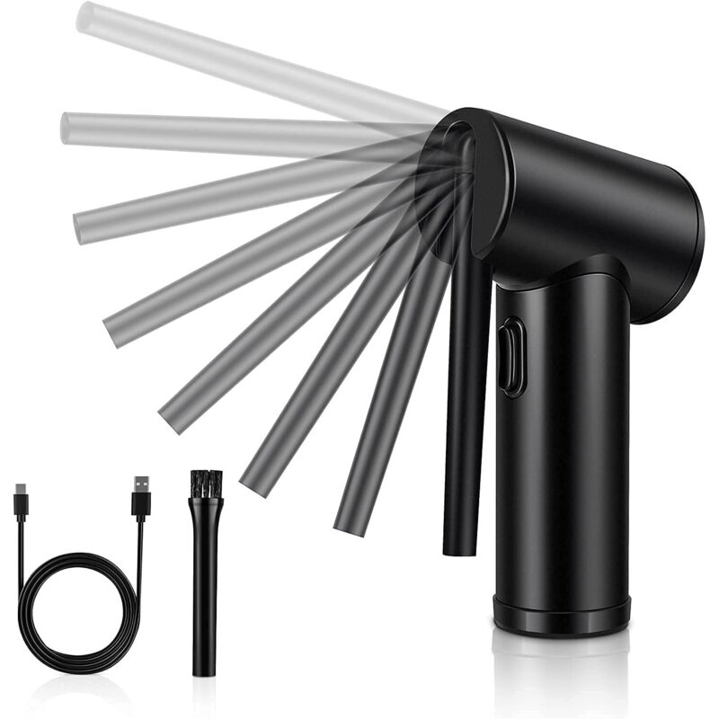 Compressed Air Canister, Powerful Electric Dust Remover, 6000mAh Rechargeable Battery, 15W Quick Charge, 40000 RPM, for Computers, Cars, Air