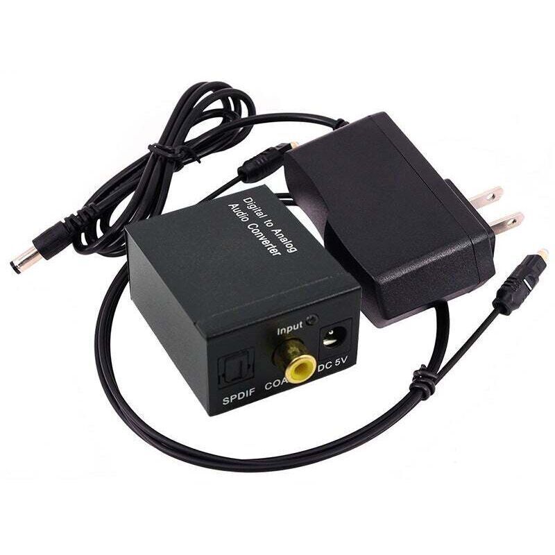 Convertidor de audio digital a analógico, coaxial óptico digital, coaxial Toslink a analógico RCA L/R, amplificador convertidor de audio