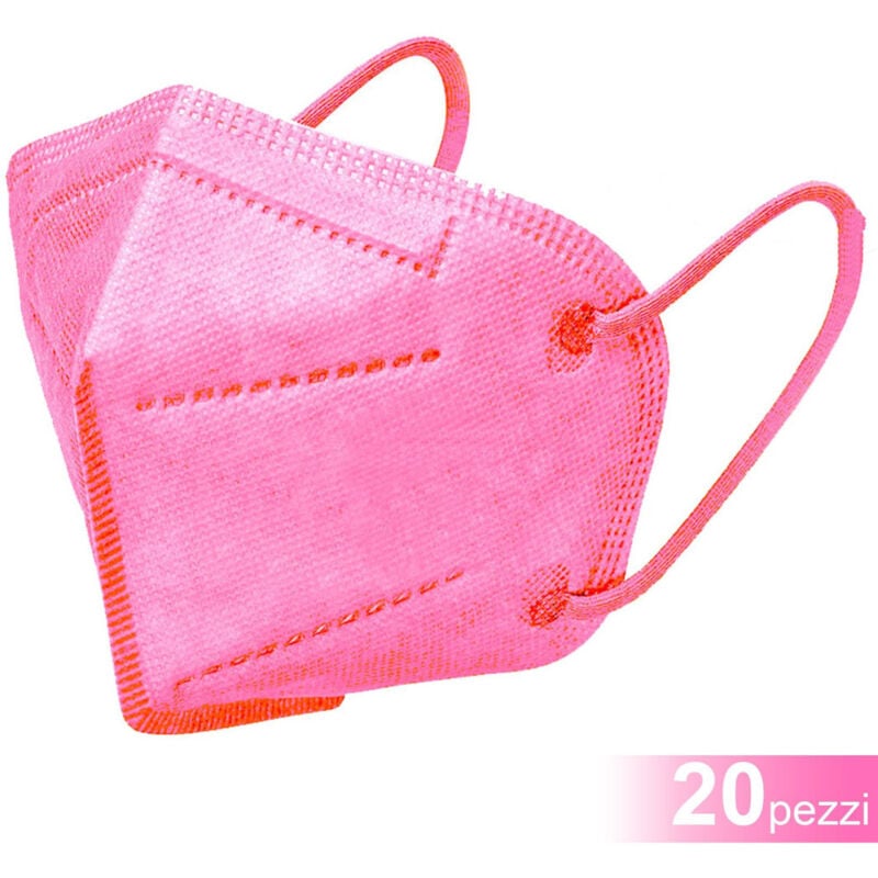 Trade Shop Traesio - Trade Shop - 20 FFP2 schutzmasken ohne ventil mini maske farbe pink für mädchen -