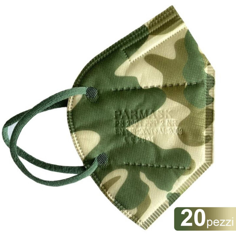 Trade Shop Traesio - Trade Shop - 20 FFP2 ventillose schutzmasken militärische tarnfarbe grün -