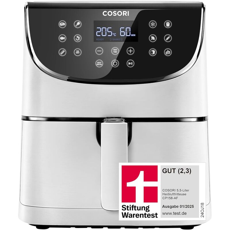 Cosori CP158-AF-RXW Einzel-Fritteuse 5,5 L Selbstversorger 1700 W Heißluftfritteuse White