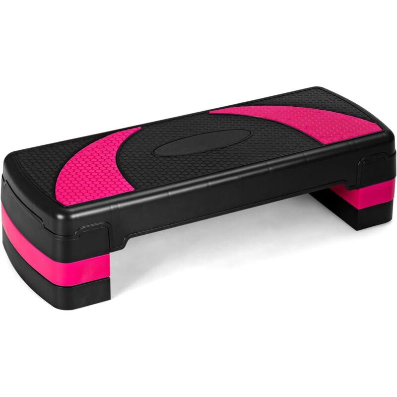 COSTWAY Hoehenverstellbarer Aerobic Stepper mit DREI Stufen von 10 cm, 15cm und 20 cm, Steppbrett bis 250KG belastbar, Stepbench, Fitness Stepper