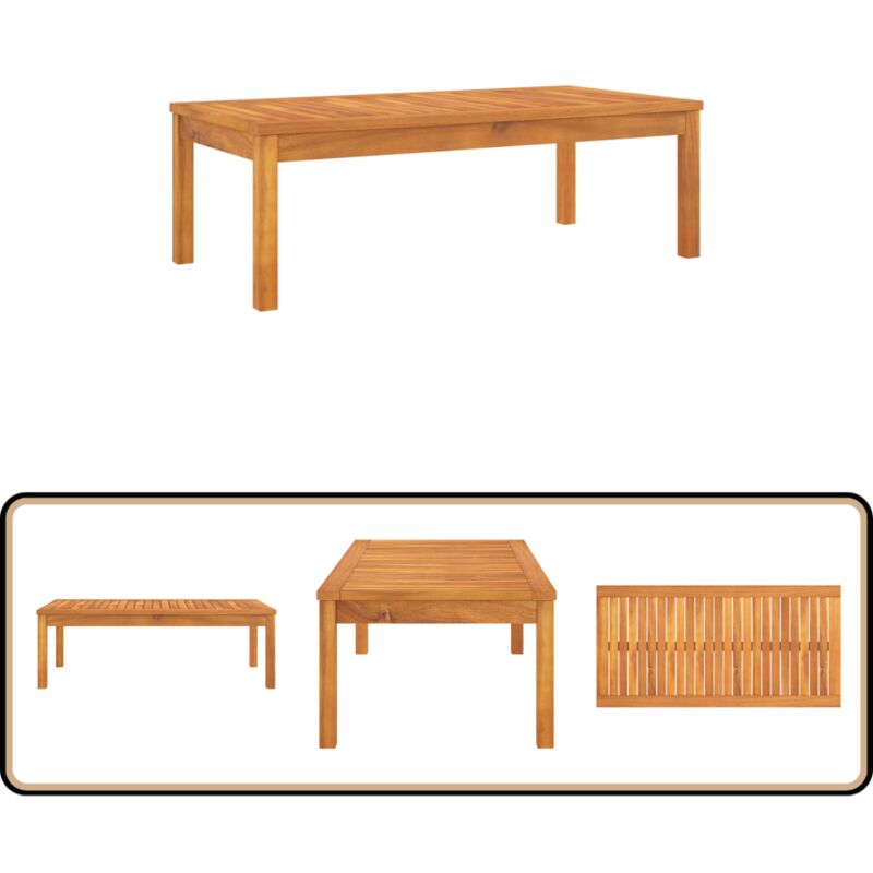 Vidaxl - Couchtisch 100x50x33 cm Massivholz Akazie - Couchtisch - Gartenmöbel - Outdoor Möbel - Esszimmertisch - Balkonmöbel