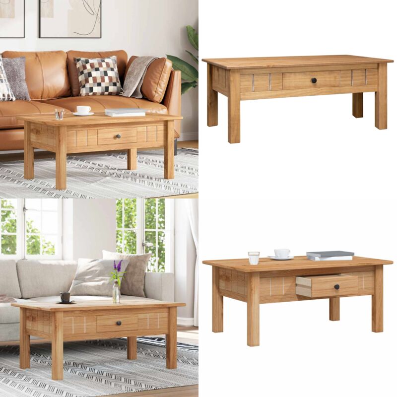 Couchtisch 100x60x45 cm Massivholz Panama-Kiefer - Couchtisch - Holzmöbel - Esszimmertisch - Kaffeetisch - Sideboard - Home & Living