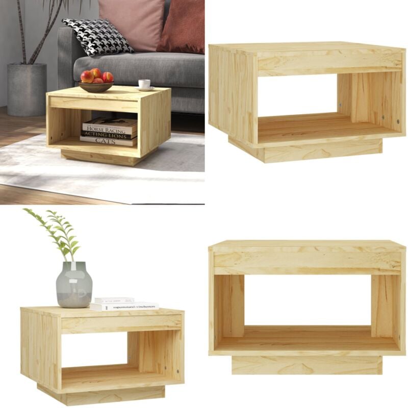Vidaxl - Couchtisch 50x50x33,5 cm Massivholz Kiefer - Holz Couchtisch - Kiefernholz Couchtisch - Massivholzmöbel - Wohnzimmer Möbel - Beistelltisch
