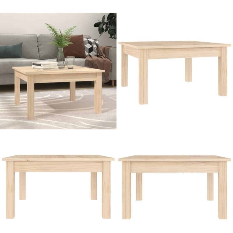 Vidaxl - Couchtisch 55x55x30 cm Massivholz Kiefer - Holz Couchtisch - Kiefernholz Couchtisch - Beistelltisch - Wohnzimmer Möbel - Esszimmer Möbel