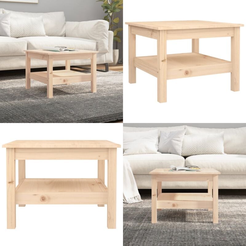 Vidaxl - Couchtisch 55x55x40 cm Massivholz Kiefer - Holz Couchtisch - Kiefernholz Couchtisch - Beistelltisch - Wohnzimmerstil - Rustikal - Home &