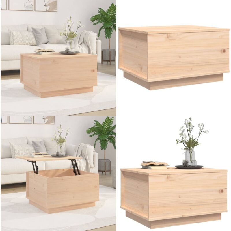 Vidaxl - Couchtisch 60x50x35 cm Massivholz Kiefer - Holz Couchtisch - Kiefernholz Couchtisch - Beistelltisch - Wohnzimmertisch - Couchtisch Mit