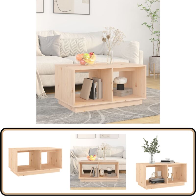 Vidaxl - Couchtisch 80x50x40 cm Massivholz Kiefer - Holz Couchtisch - Kiefernholz Couchtisch - Wohnzimmertisch - Beistelltisch - Rustikaler Couchtisch