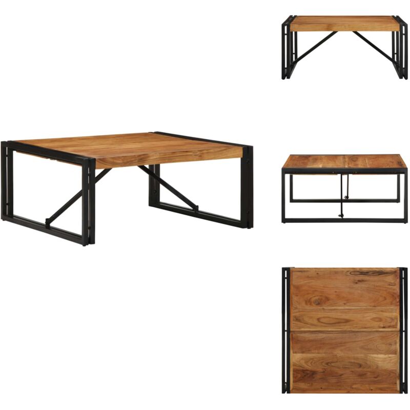 Couchtisch 80x80x35 cm Massivholz Akazie - Couchtisch - Couchtische - Beistelltisch - Sofatisch