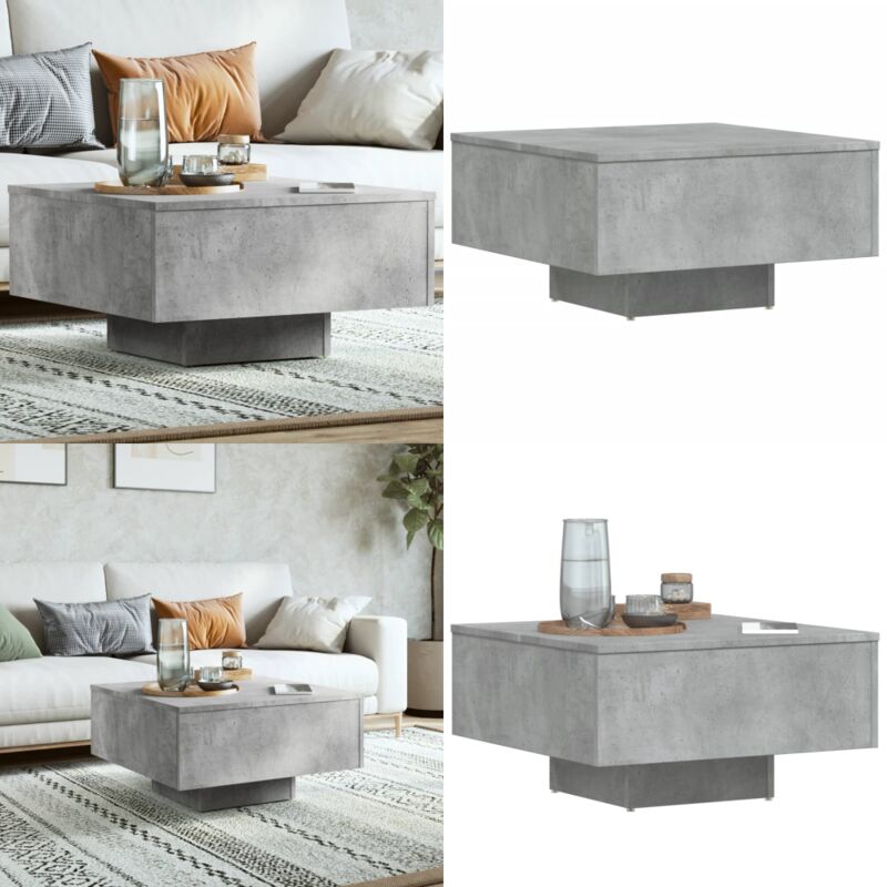 Couchtisch Betongrau 60x60x31,5 cm Holzwerkstoff - Couchtisch - Wohnzimmereinrichtung - Beistelltisch - Grau - Holzmöbel - Home & Living