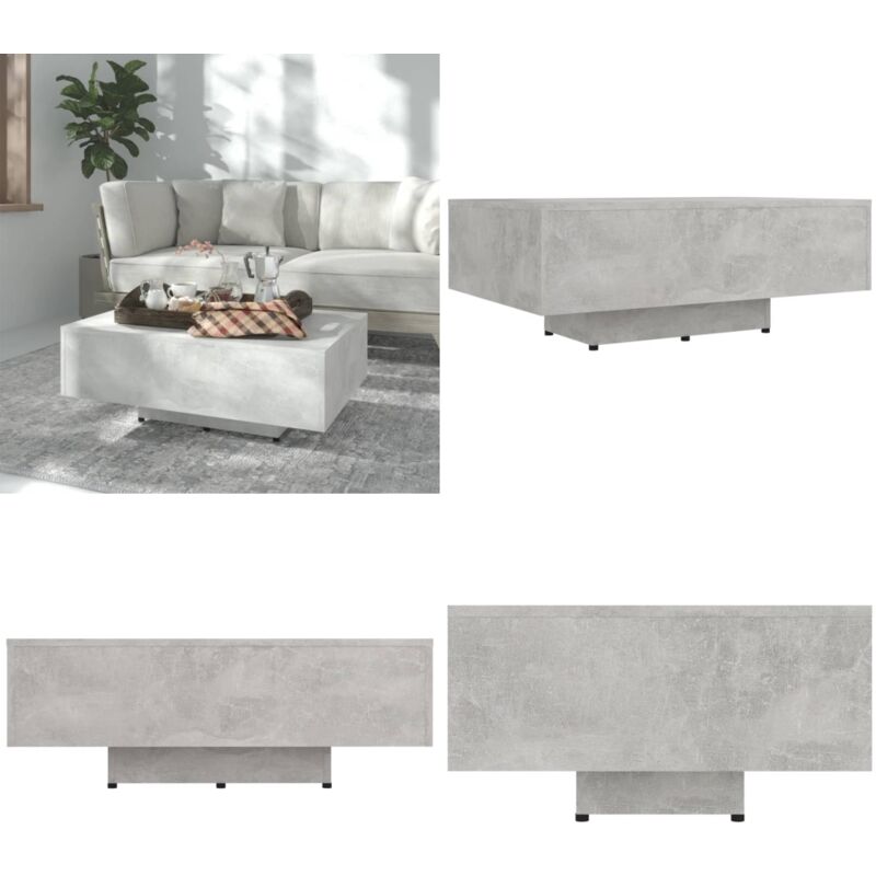 Vidaxl - Couchtisch Betongrau 85x55x31 cm Holzwerkstoff - Couchtisch - Wohnzimmertisch - Holzt Tisch - Beton Grau - Moderner Couchtisch - Home &