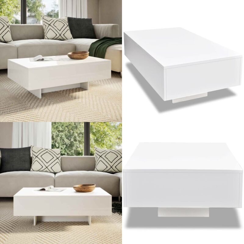 Couchtisch Hochglanz-Weiß - Couchtisch - Weißer Couchtisch - Moderner Couchtisch - Hochglanz-Tisch - Wohnzimmertisch - Home & Living