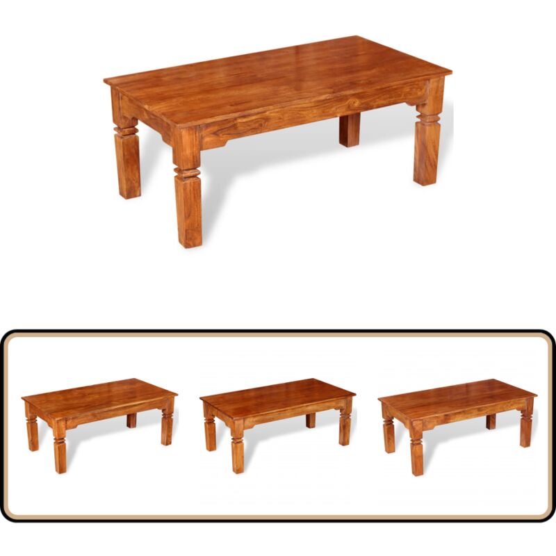 Couchtisch Massivholz 110x60x45 cm - Couchtisch - Massivholzmöbel - Wohnzimmerschmuck - Holztisch - Wohnzimmertisch