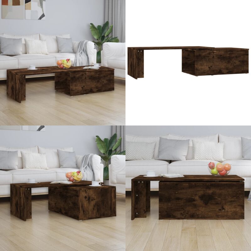 Vidaxl - Couchtisch Räuchereiche 150x50x35 cm Holzwerkstoff - Couchtisch - Wohnzimmerstil - Moderner Couchtisch - Holzmöbel - Esszimmertisch - Home &