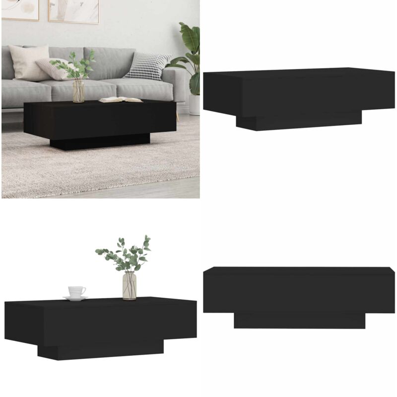 Vidaxl - Couchtisch Schwarz 100x49,5x31 cm Holzwerkstoff - Couchtisch - Wohnzimmertisch - Holzt Tisch - Schwarz - Modern - Home & Living