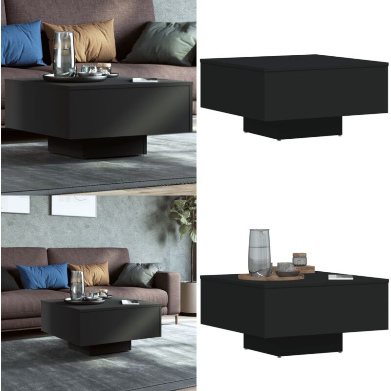 Vidaxl - Couchtisch Schwarz 60x60x31,5 cm Holzwerkstoff - Couchtisch - Wohnzimmereinrichtung - Schwarzer Couchtisch - Holzmöbel - Esszimmertisch
