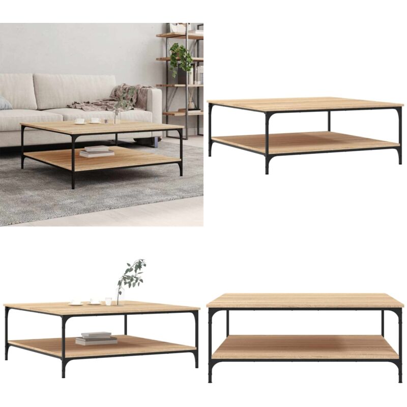 Couchtisch Sonoma-Eiche 100x100x40 cm Holzwerkstoff - Couchtisch - Wohnzimmerstil - Esszimmertisch - Holzmöbel - Sideboard - Home & Living