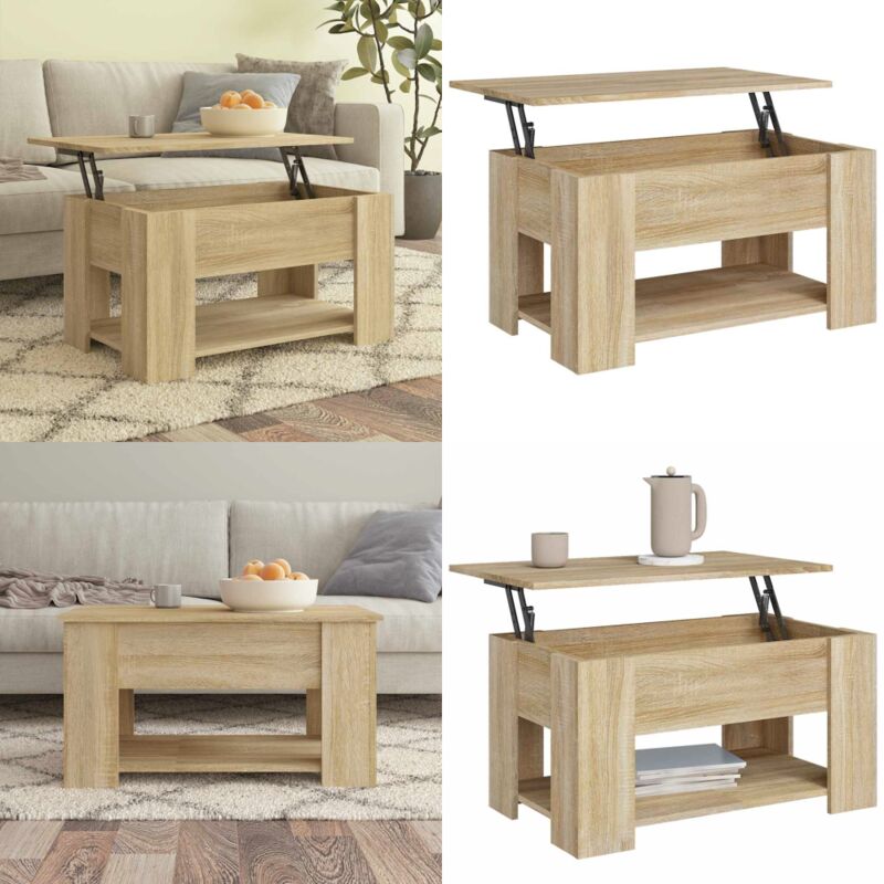 Couchtisch Sonoma-Eiche 79x49x41 cm Holzwerkstoff - Couchtisch - Holzwerkstoff - Sonoma-Eiche - Wohnzimmertisch - Beistelltisch - Home & Living
