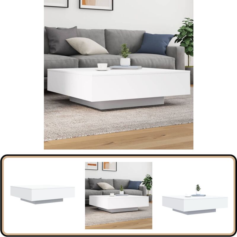 Couchtisch Weiß 100x100x31 cm Holzwerkstoff - Couchtisch - Wohnzimmerstil - Weißer Couchtisch - Holzwerkstoff Möbel - Esszimmertisch