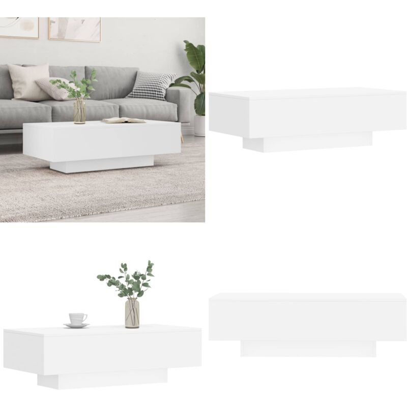 Vidaxl - Couchtisch Weiß 100x49,5x31 cm Holzwerkstoff - Couchtisch - Wohnzimmerstil - Weißer Couchtisch - Modernes Sofa Regal - Holzwerkstoff Möbel
