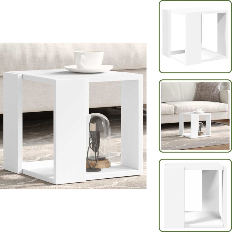 Vidaxl - Couchtisch Weiß 32x32x30 cm Holzwerkstoff - Couchtisch - Wohnzimmerschmuck - Holztisch - Weißer Couchtisch - Kleiner Couchtisch