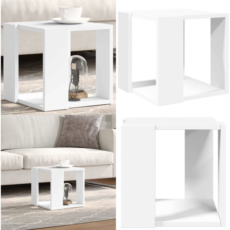 Vidaxl - Couchtisch Weiß 32x32x30 cm Holzwerkstoff - Couchtisch - Wohnzimmerschmuck - Holztisch - Weißer Couchtisch - Kleiner Couchtisch - Home &