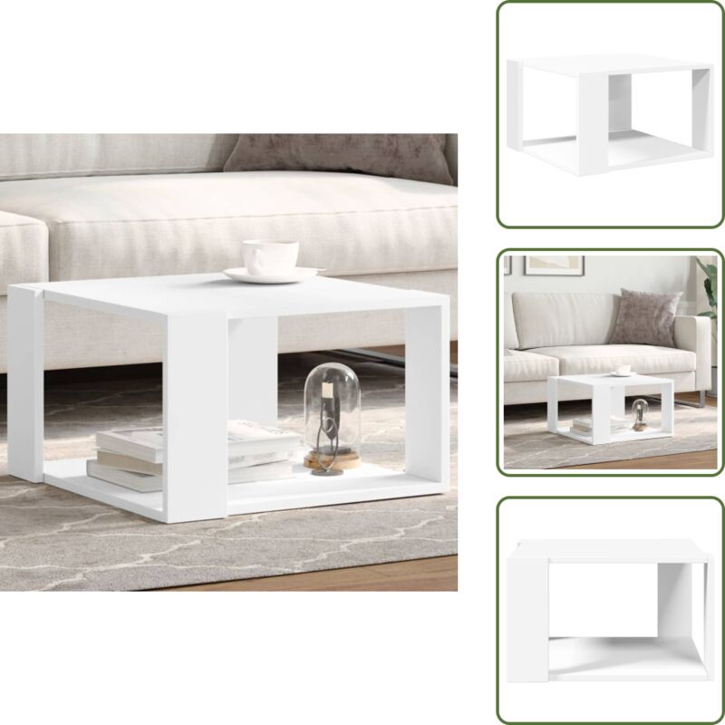 Vidaxl - Couchtisch Weiß 51,5x51,5x30 cm Holzwerkstoff - Couchtisch - Wohnzimmerschreibtisch - Holzwerkstoff Möbel - Weißer Couchtisch - Kleiner