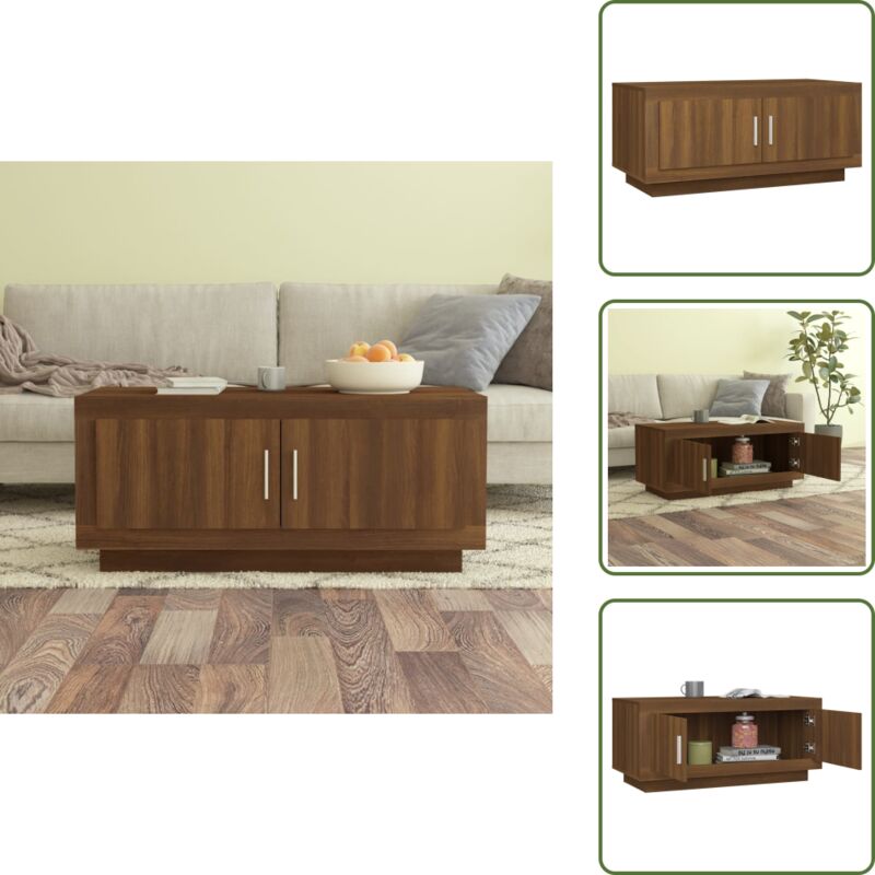 Vidaxl - Couchtisch Braun Eichen-Optik 102x50x45 cm Holzwerkstoff - Couchtisch - Wohnzimmerschmuck - Holzwerkstoff Möbel - Esszimmertisch - Dekotisch