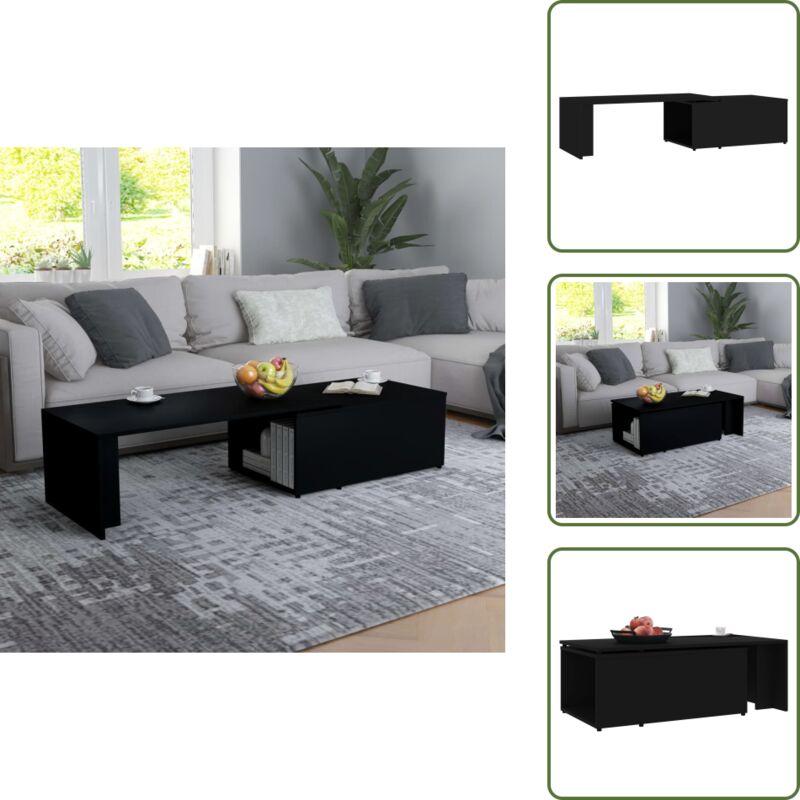 Couchtisch Schwarz 150x50x35 cm Holzwerkstoff - Couchtisch - Wohnzimmerstil - Schwarz - Holzwerkstoff - Esszimmertisch