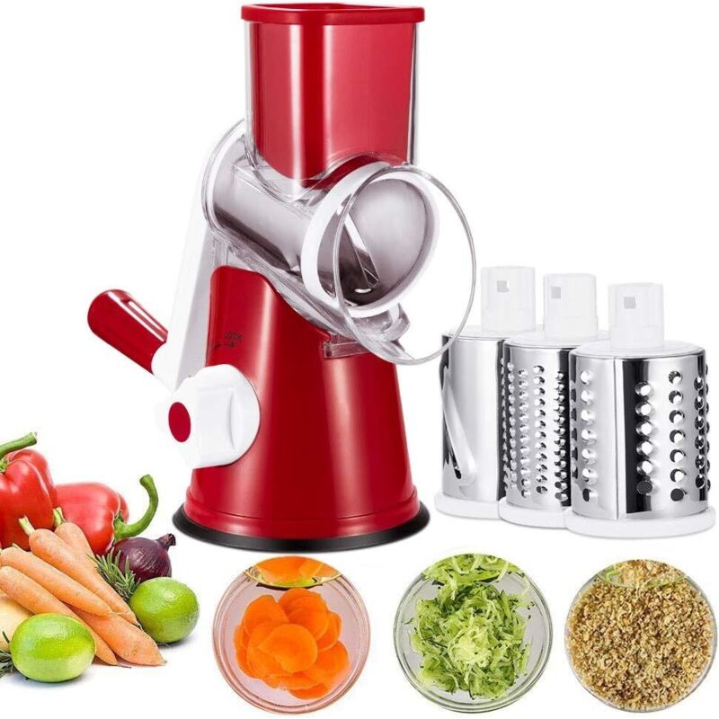 Spiralschneider für den Haushalt mit 3 Klingen, faltbarer Gemüsespiralschneider, für Gemüse, Zucchini, wie Spaghetti und Pasta, Nudeln, Bandnudeln