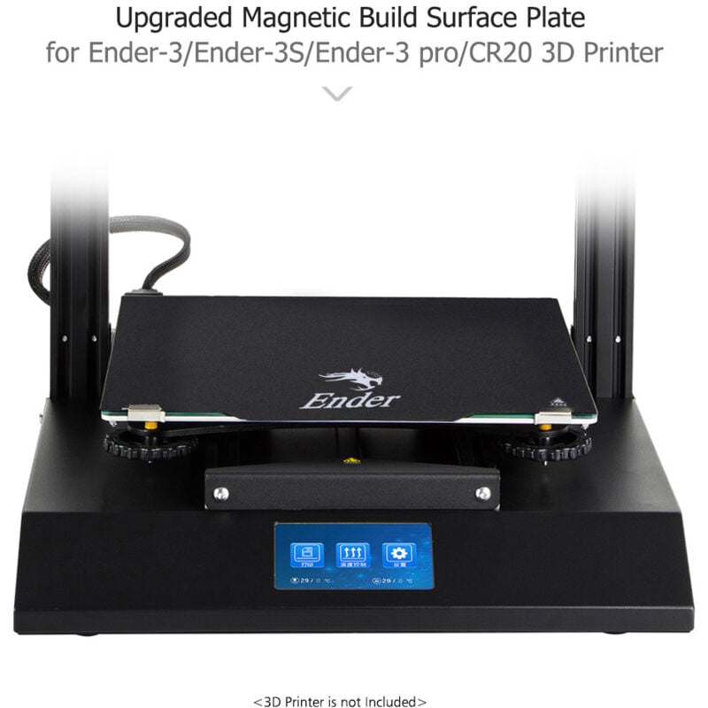 Creality Ender-3 Magnetische Bauplattform-Upgradeplatte, abnehmbare, hochflexible Klebepads für 3D-Drucker, 235 x 235 mm beheizte Bettabdeckung für