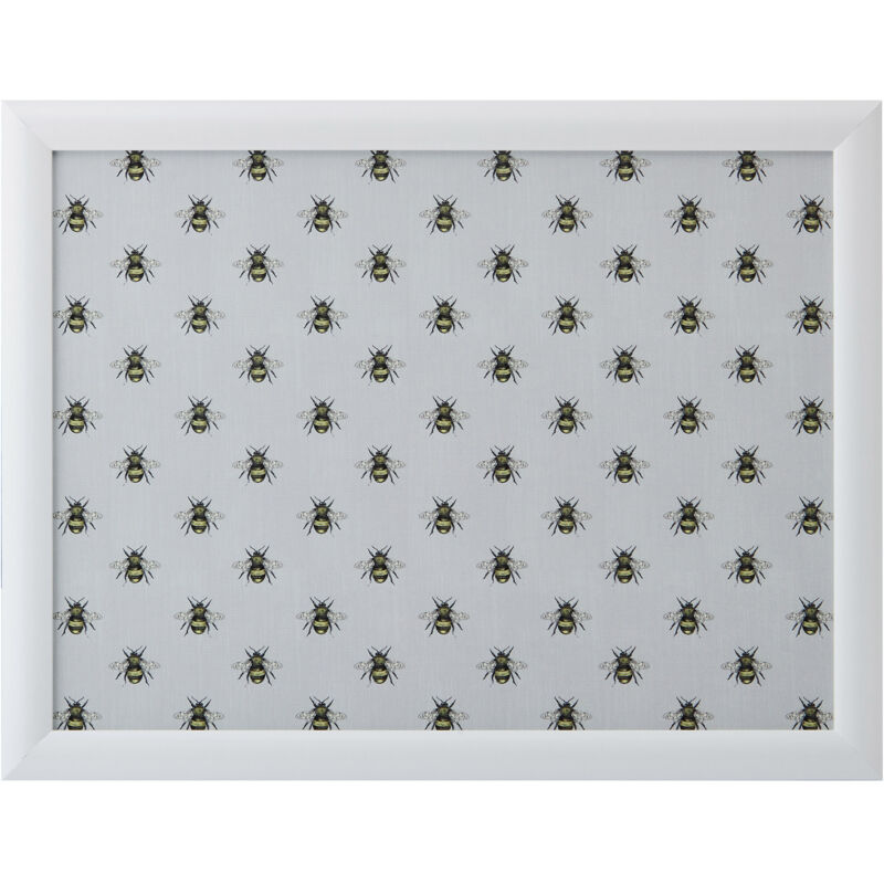 Creative Tops Bee Print Tablett mit Kissen, Sitzsack-Kissen, Laptop-Schreibtisch, Laptop-Tablett, 44 cm x 34 cm x 6 cm