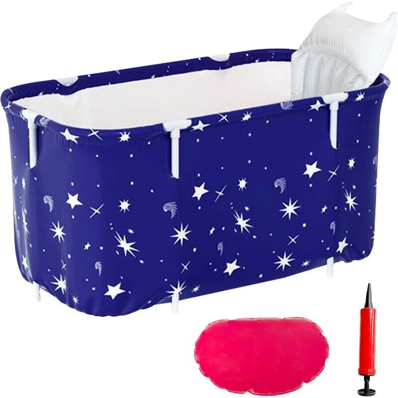 Crediri Aufblasbarer Swimmingpool, tragbare Badewanne für Erwachsene, faltbare freistehende Einweichdusche, faltbare SPA-Badewanne für Zuhause mit