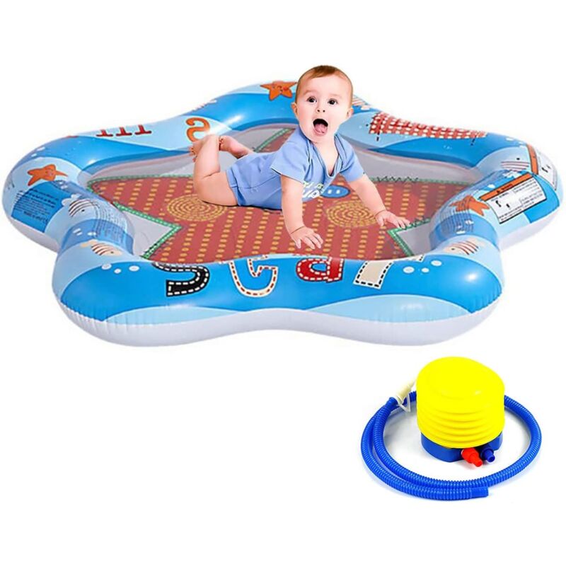 Ymyny - Crediri Planschbecken, Kinderpool mit Luftpumpe, Babyplanschbecken, Aufblasbarer Pool, Kleines Babyplanschbecken für Kinder, Planschbecken