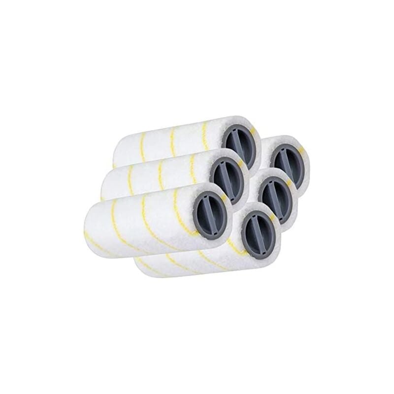 Crediri Staubsauger-Ersatzteile, Hartboden-Reinigungsrolle, Reinigungsrollenbürste, passend für Kärcher FC3 FC5 Akku-Staubsauger, 3 Paar